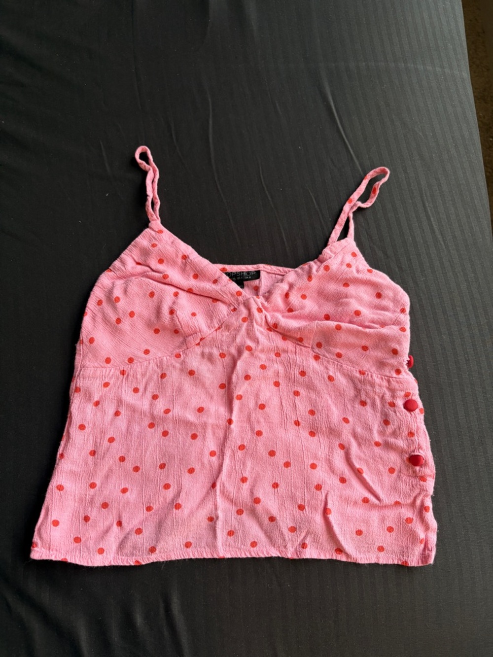 Y2K Topshop Pink Polka Dot Spaghetti Strap Camisole